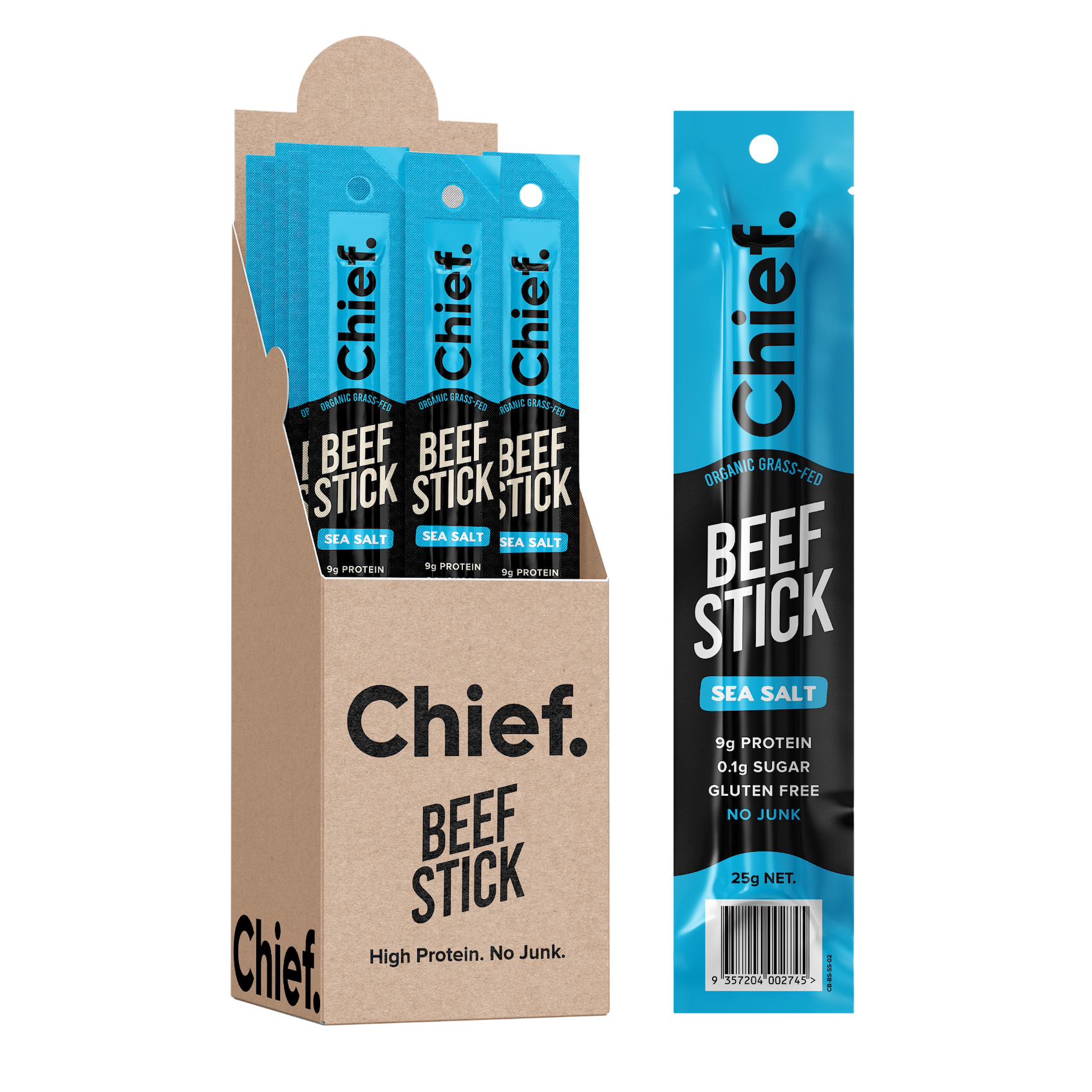 Organic Beef Stick - Sea Salt - Box of 12