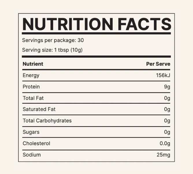 Australian Grass Fed Collagen Peptides - Unflavoured - 300g