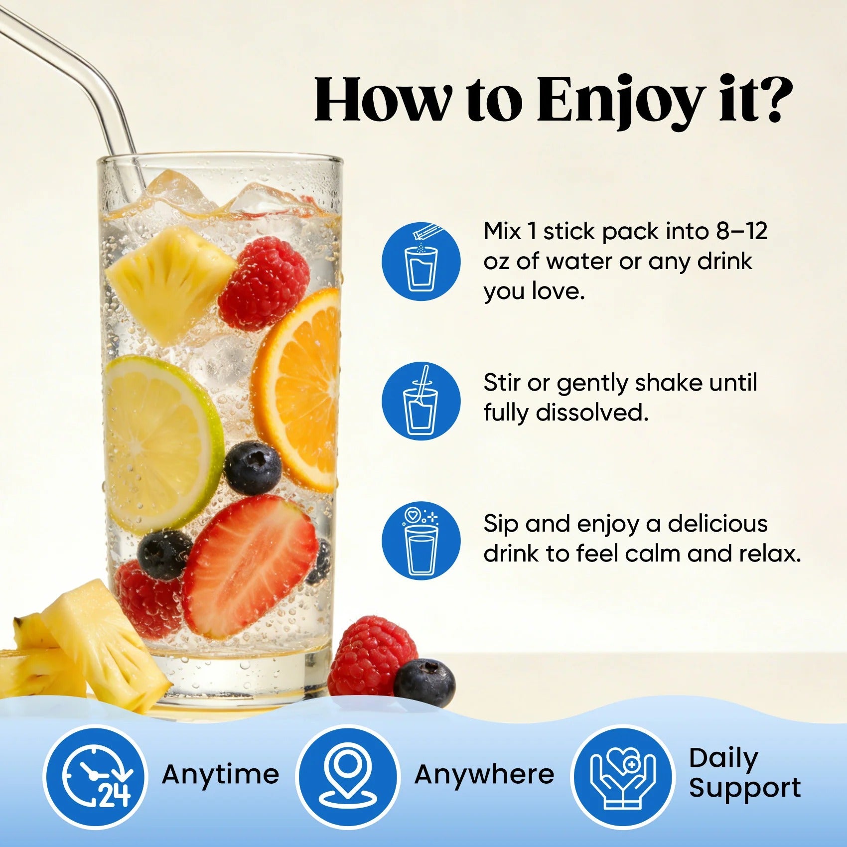 Calming Drink Mix + Magnesium Glycinate - Variety Pack - 16 Serves