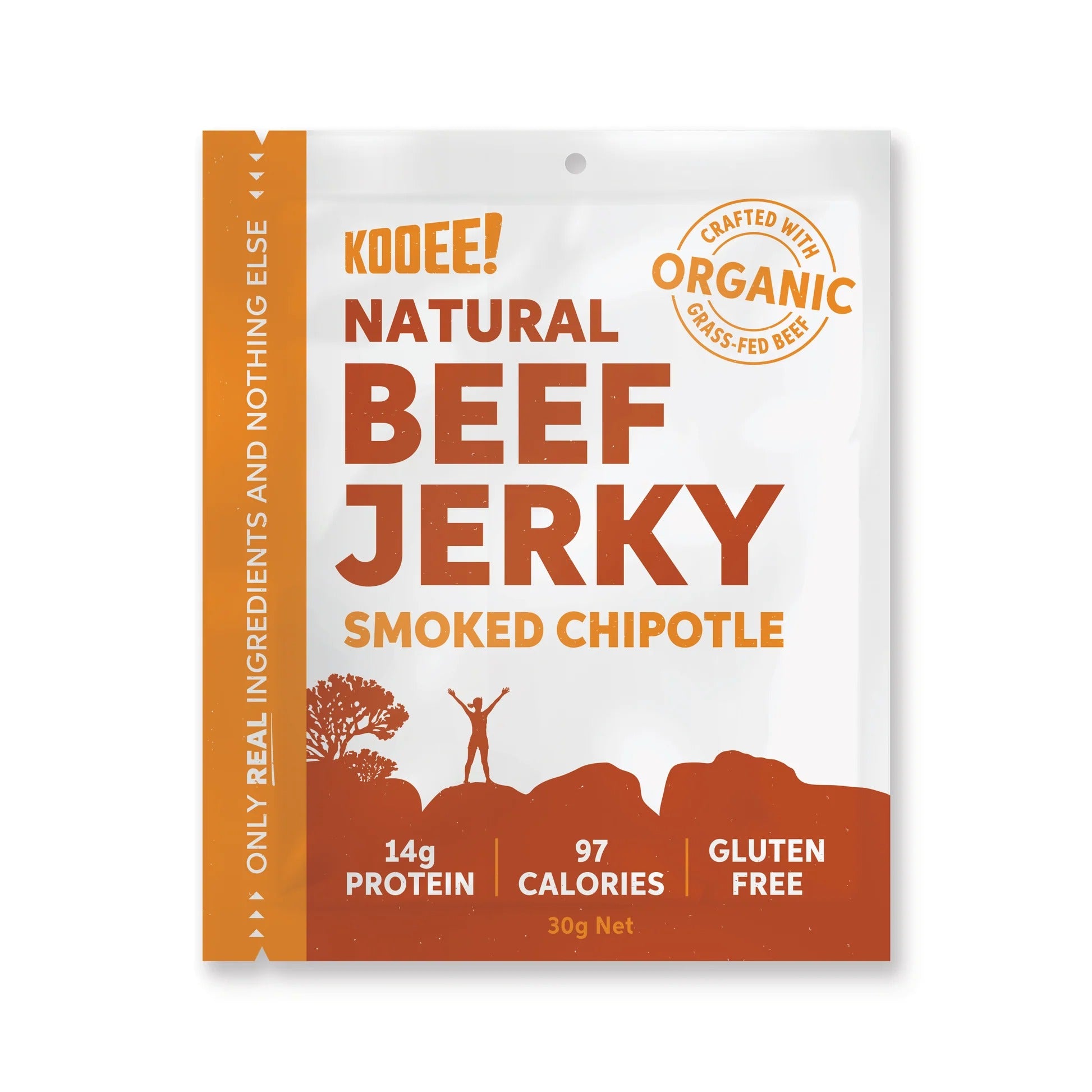 Grass Fed Beef Jerky - Smoked Chipotle - 30g x 10