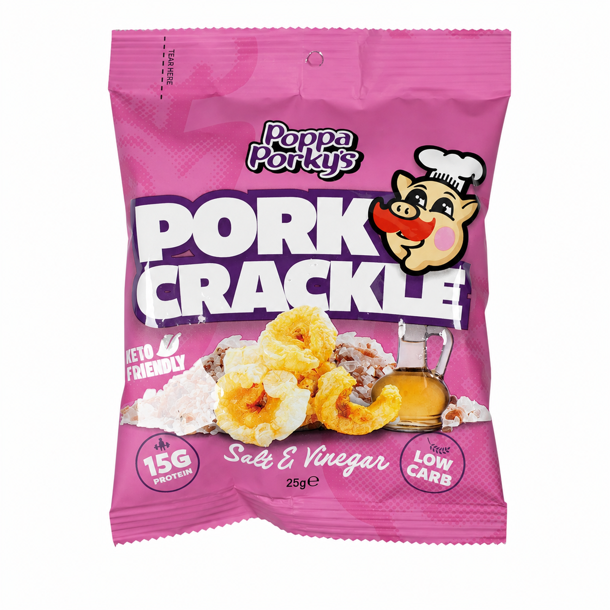 Pork Crackle - Salt & Vinegar - 25g