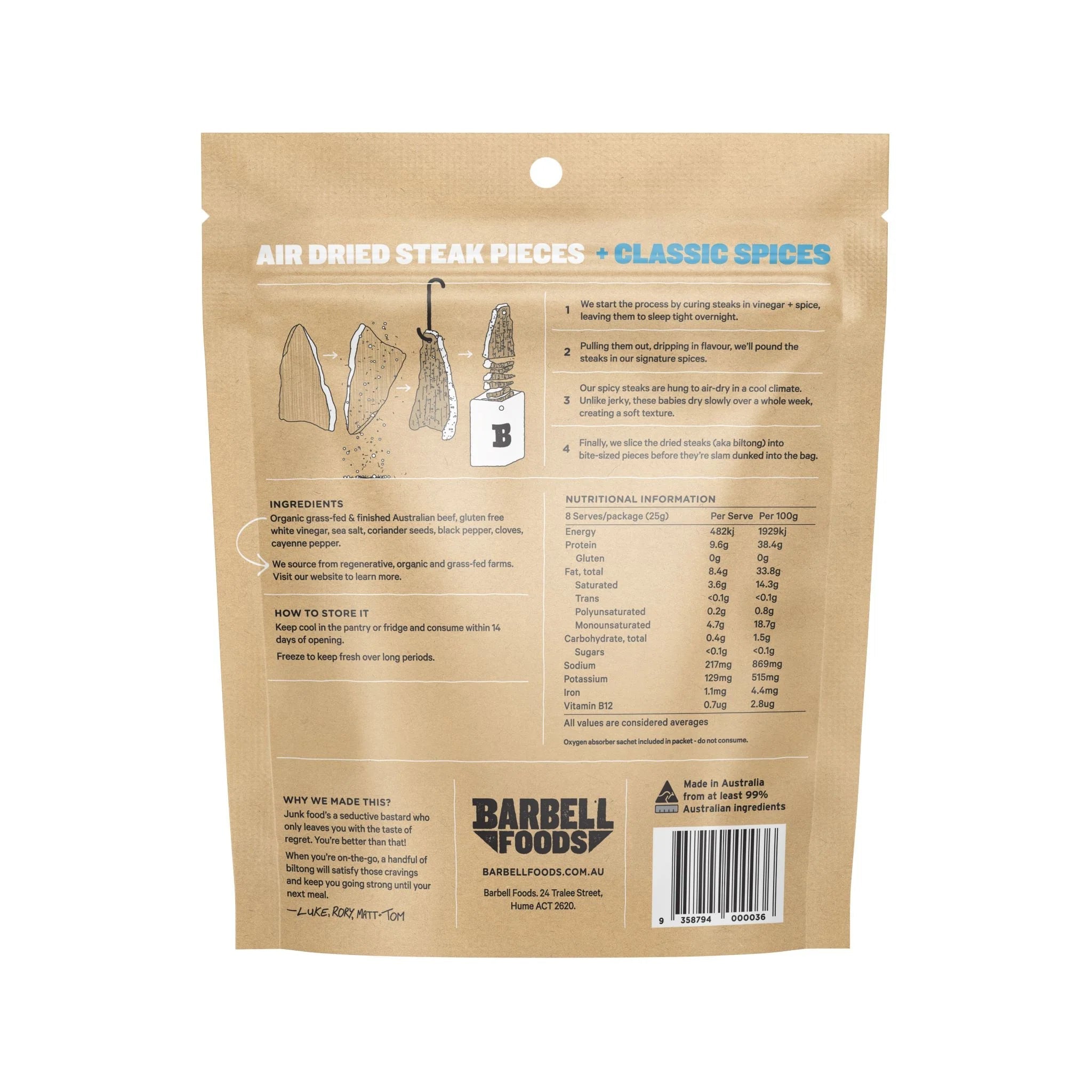 Air Dried Steak - Classic - 200g - Yo Keto