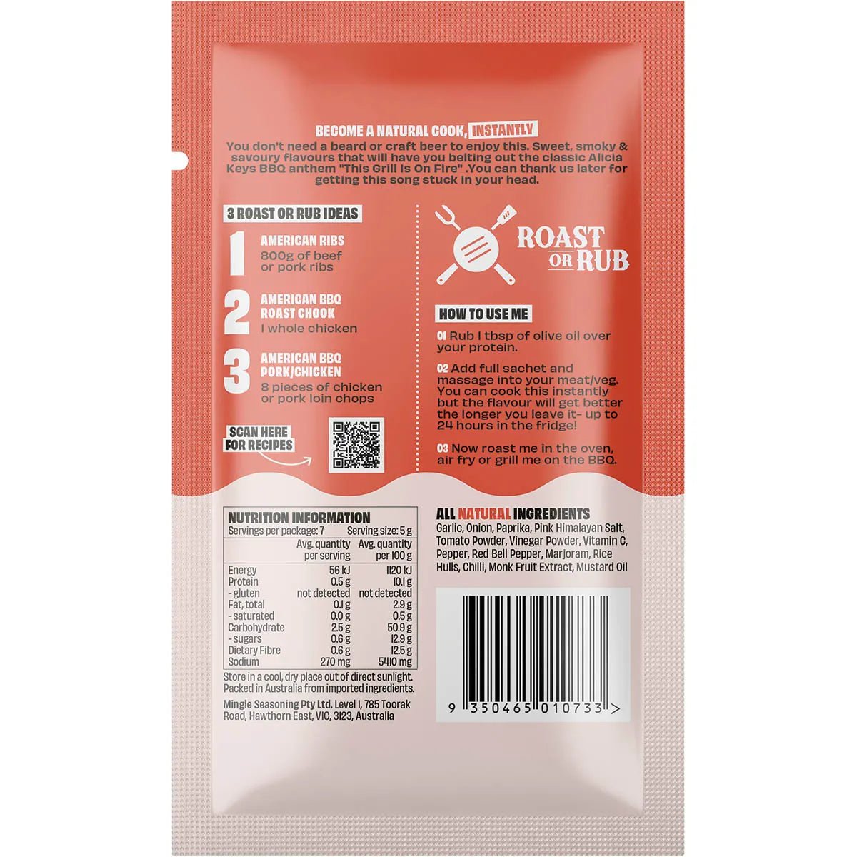 American BBQ Seasoning - 35g - Yo Keto