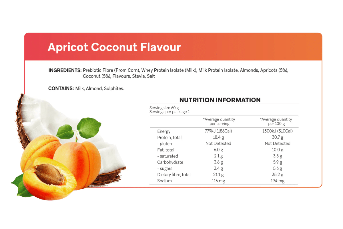 Apricot Coconut Smart Protein Bars x 12 - Yo Keto