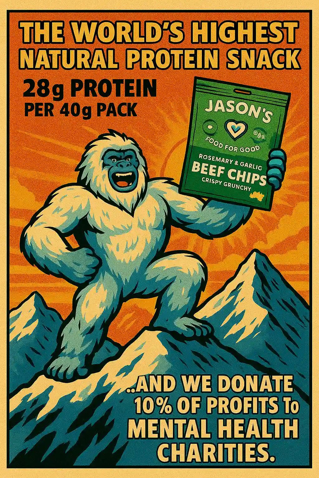 Beef Chips - Rosemary & Garlic - 40g - Yo Keto