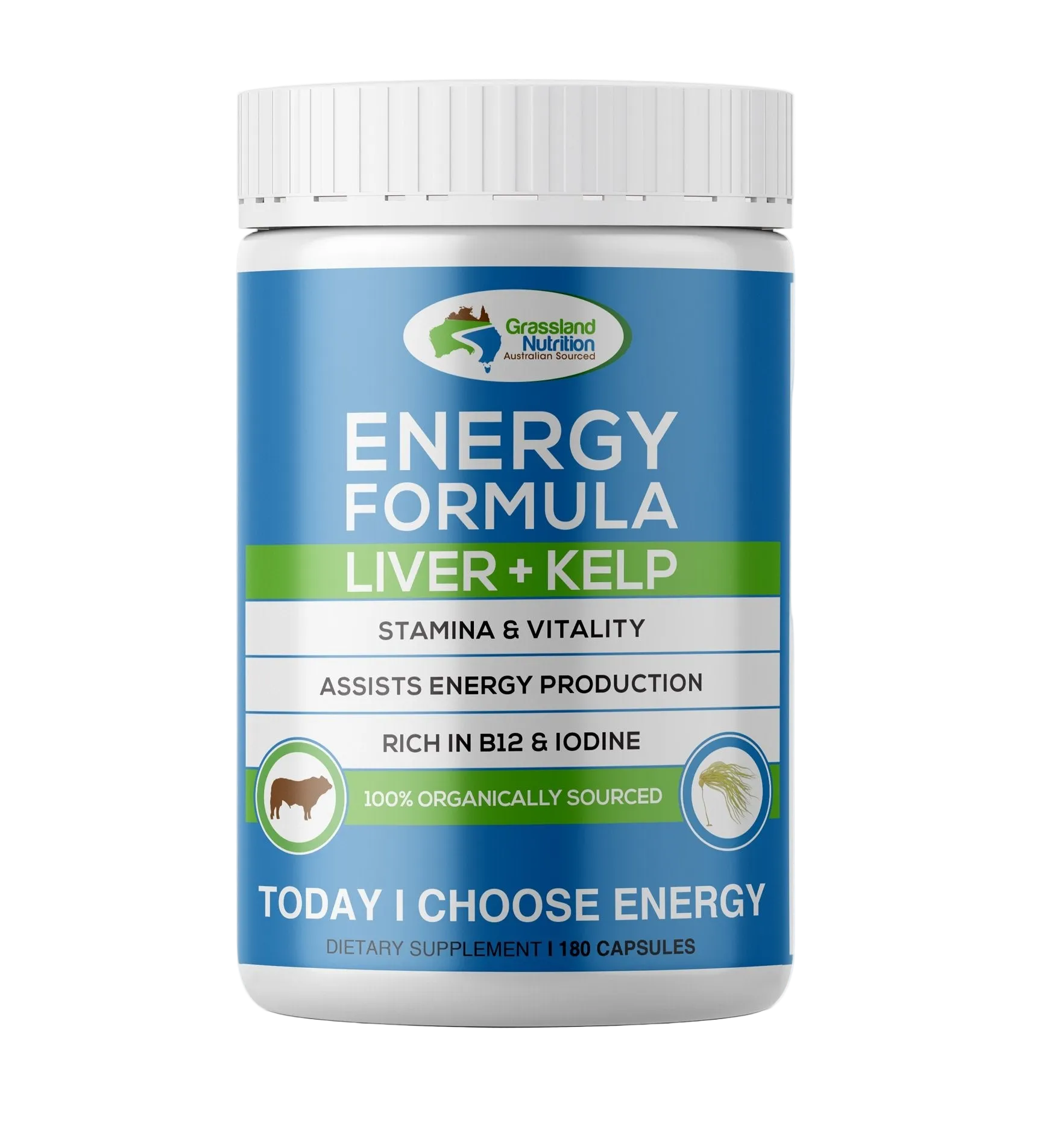 Beef Liver & Kelp Capsules - 180 Capsules
