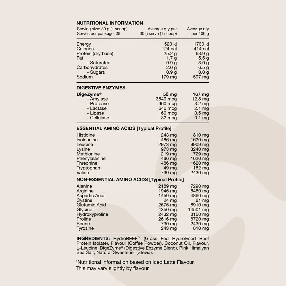Beef Protein Isolate - Iced Latte - 750g