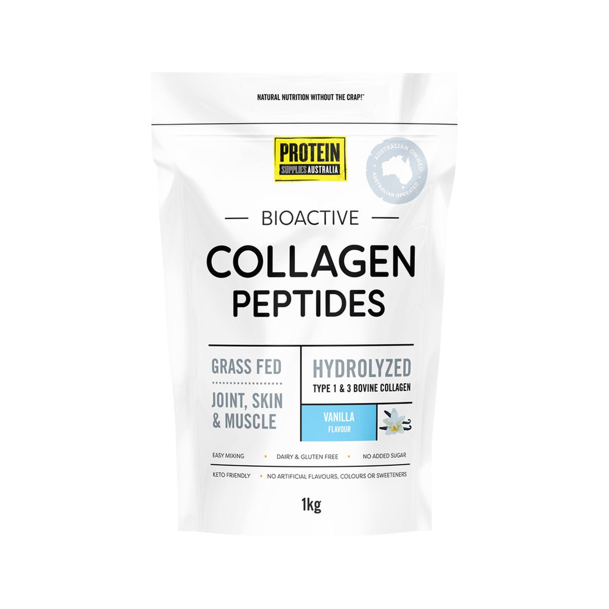 Bioactive Collagen Peptides - Vanilla - 1kg - Yo Keto