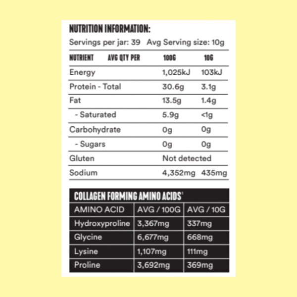 Bone Broth Body Glue - AM Cleanse - 390g Pouch - Yo Keto
