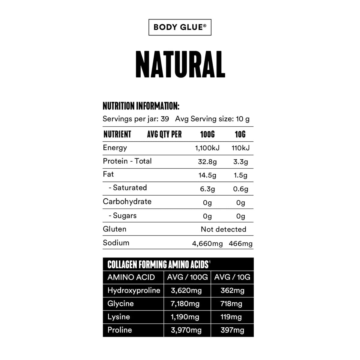 Bone Broth Body Glue - Natural - 390g - Yo Keto