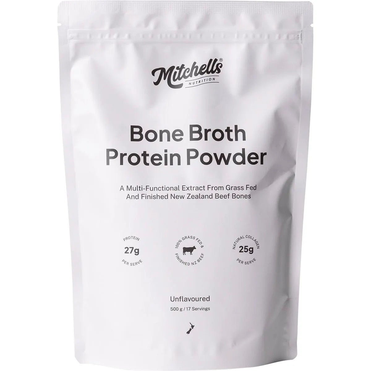 Bone Broth Protein Powder Unflavoured - 500g - Yo Keto