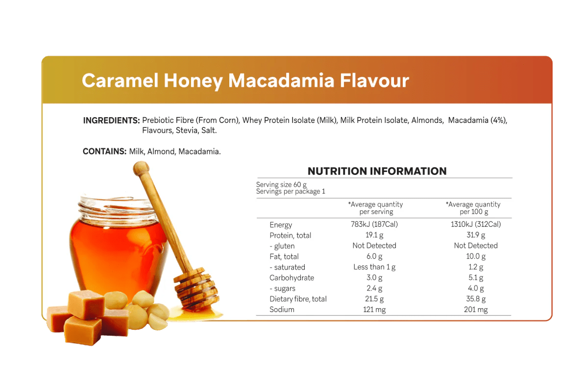 Caramel Honey Macadamia Smart Protein Bar - Yo Keto
