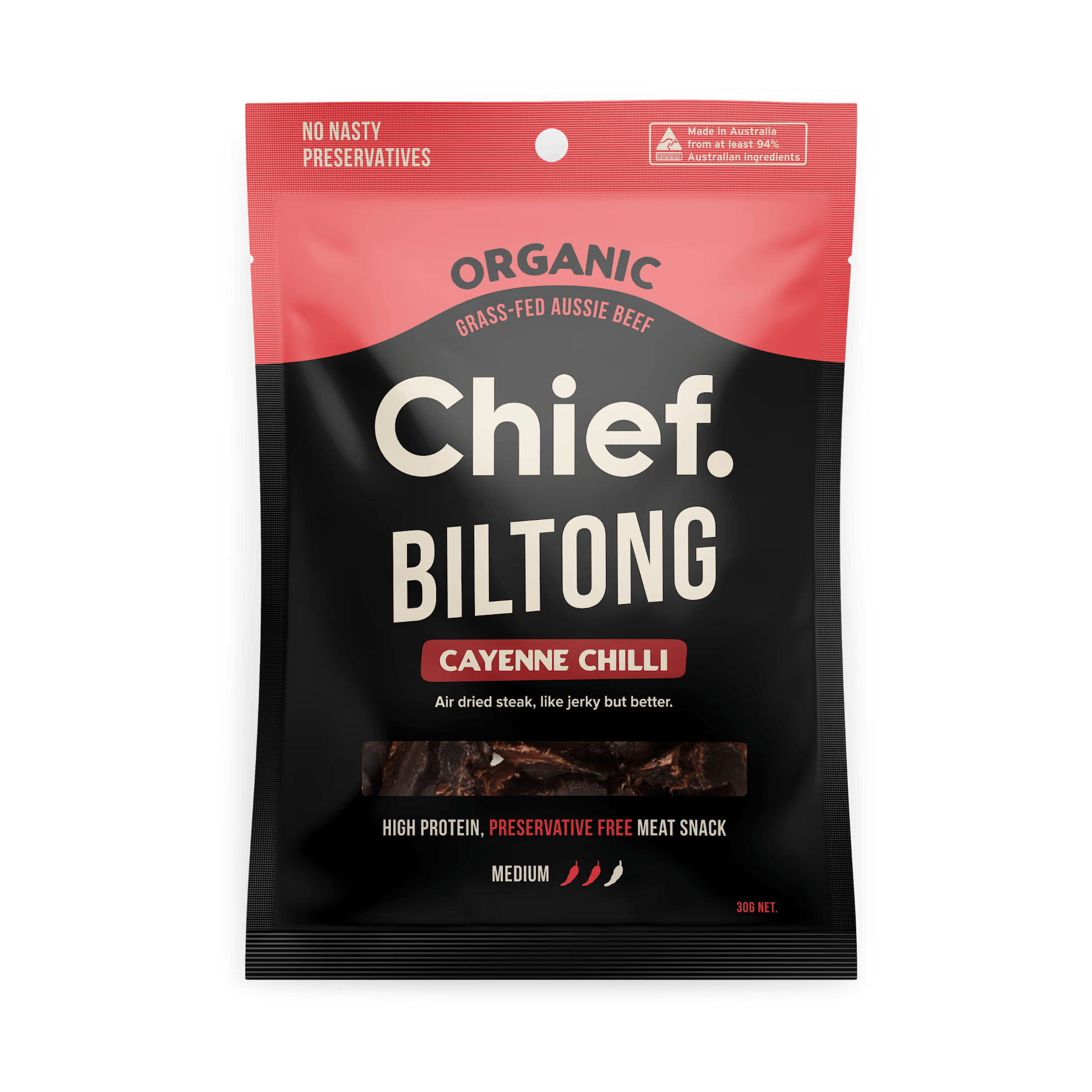 Cayenne Chilli Beef Biltong - 90g