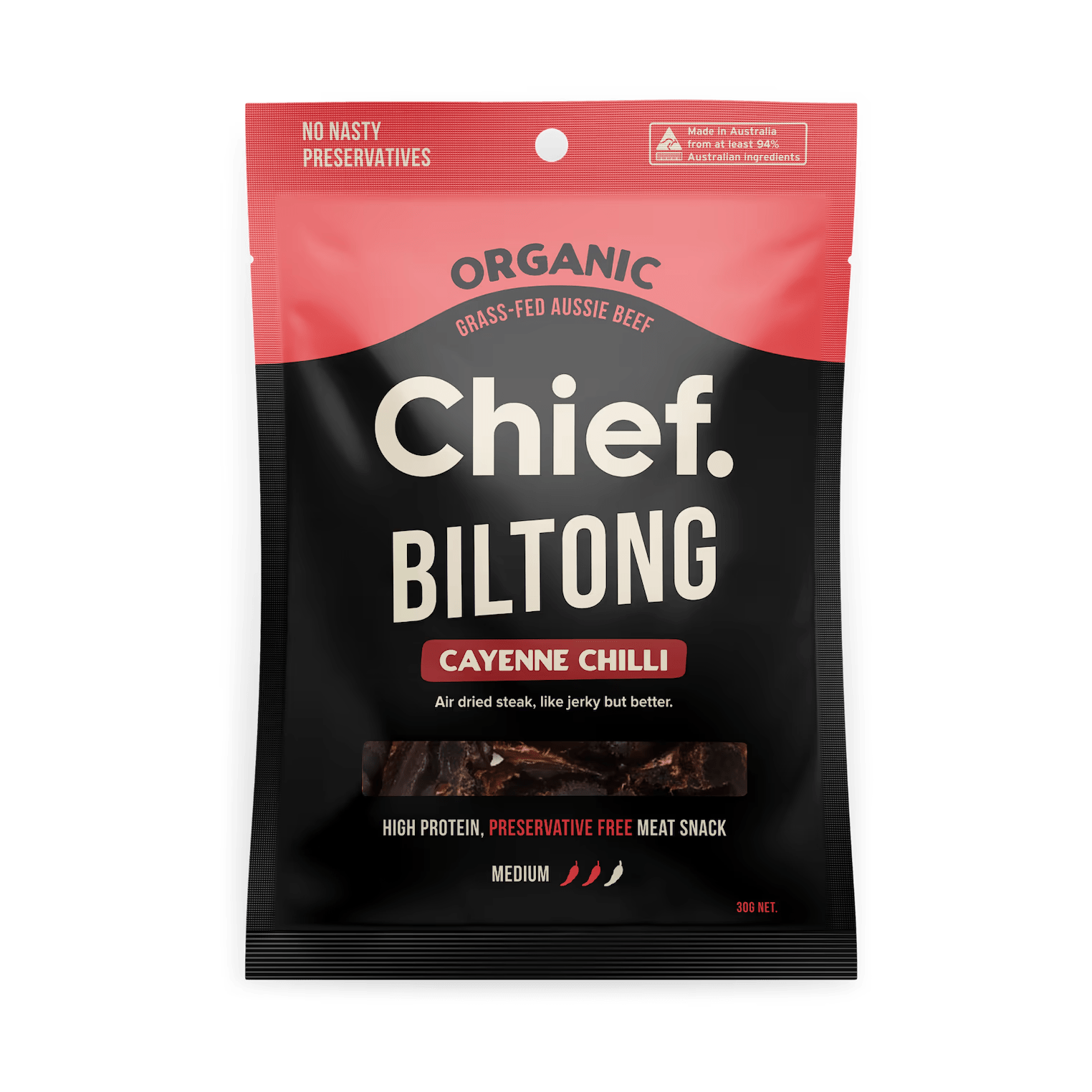 Cayenne Chilli Beef Biltong - 90g