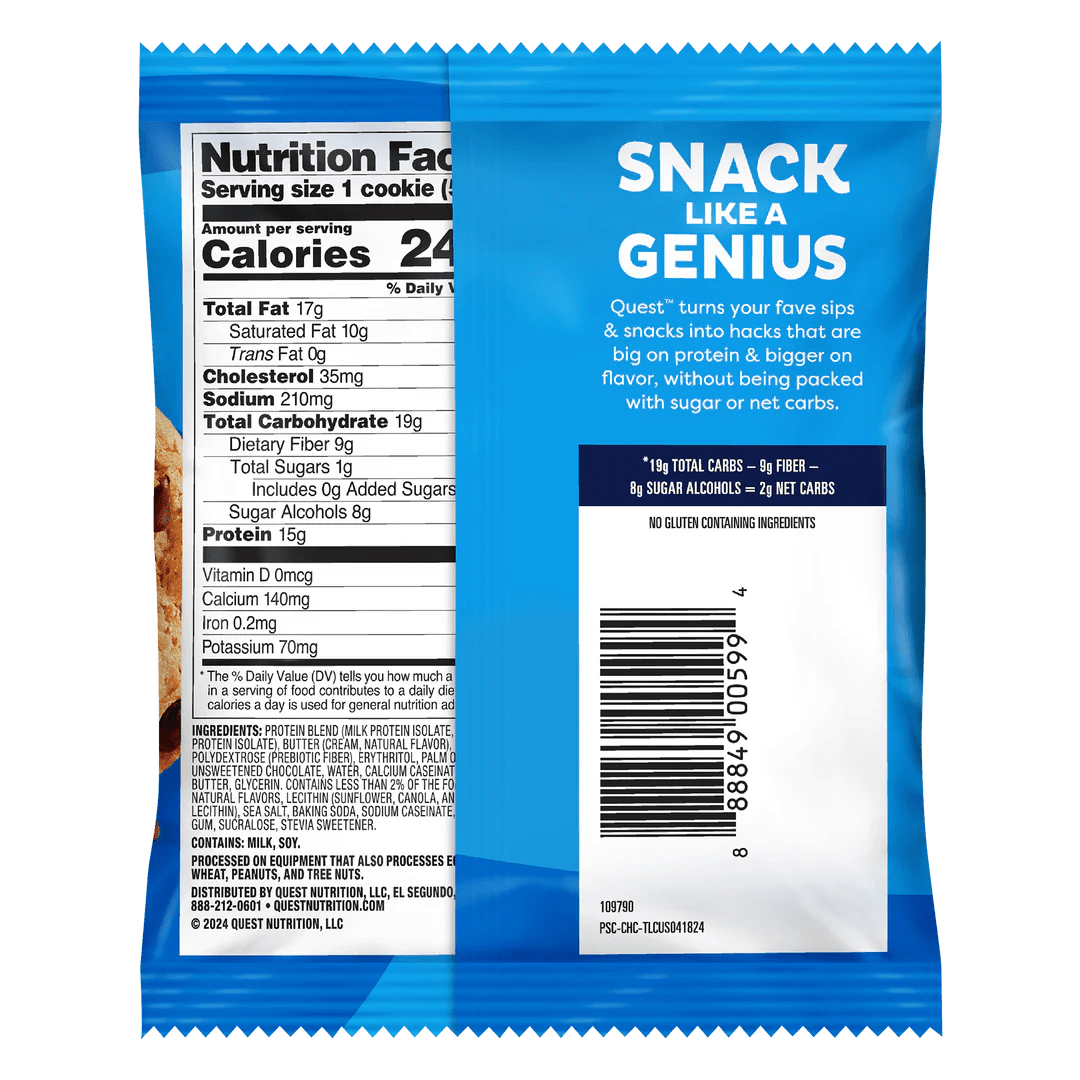 Chocolate Chip Protein Cookie - 59g - Yo Keto