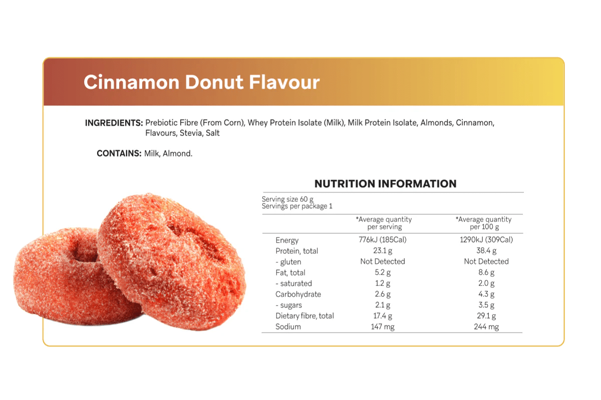 Cinnamon Donut Smart Protein Bars x 12 - Yo Keto