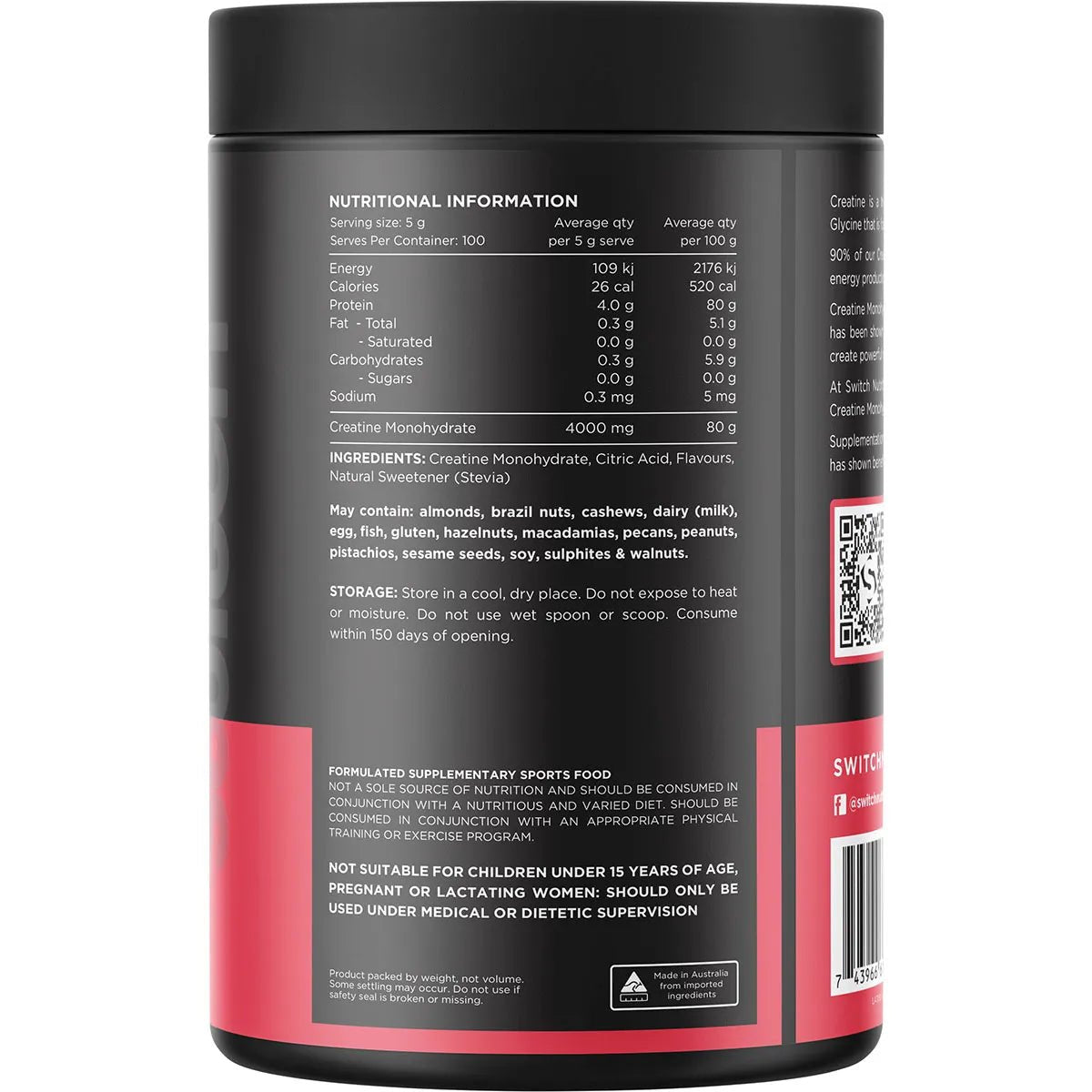 Creatine Monohydrate - Mango Passionfruit - 500g - Yo Keto