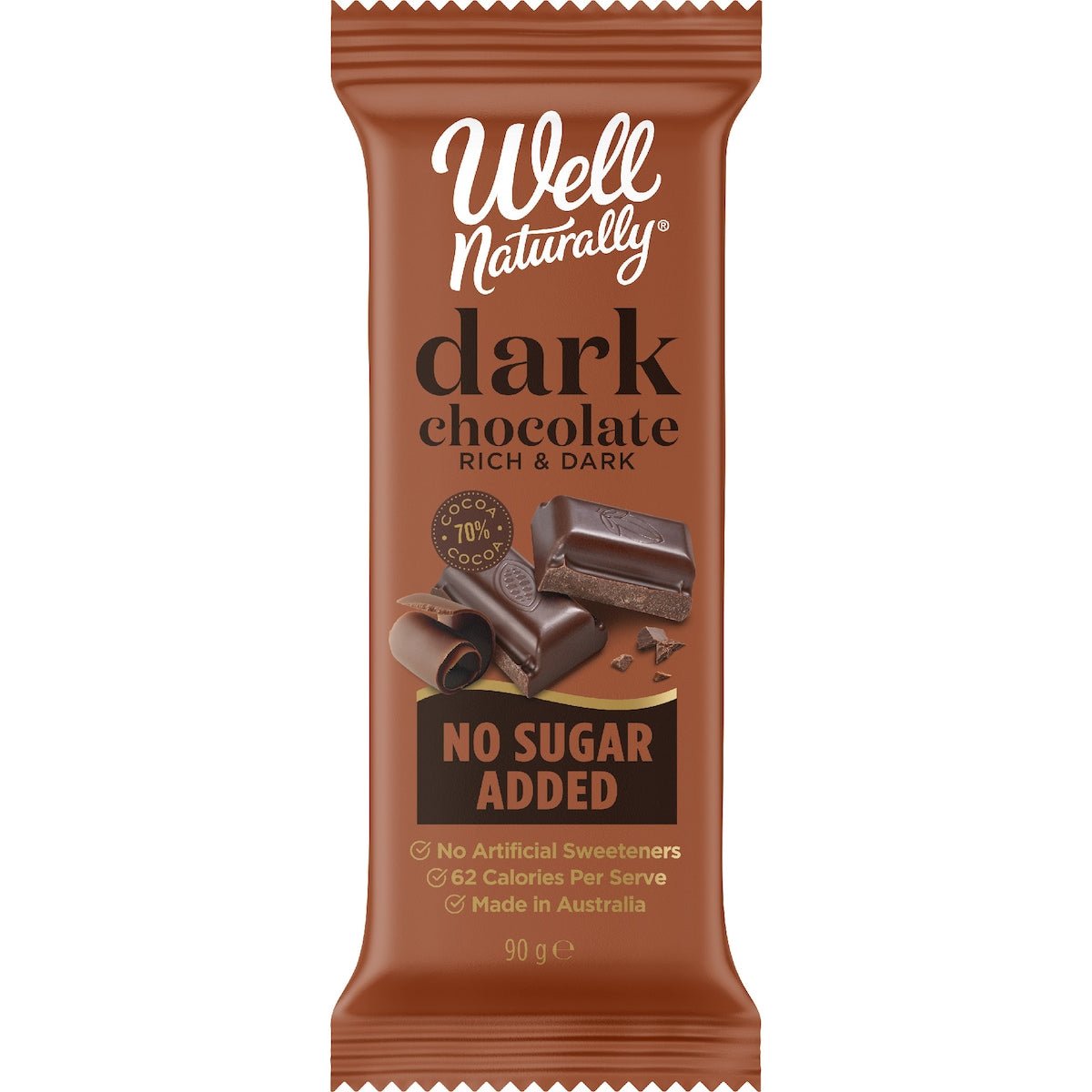 Dark Chocolate - Rich Dark - No Sugar Added - 90g - Yo Keto