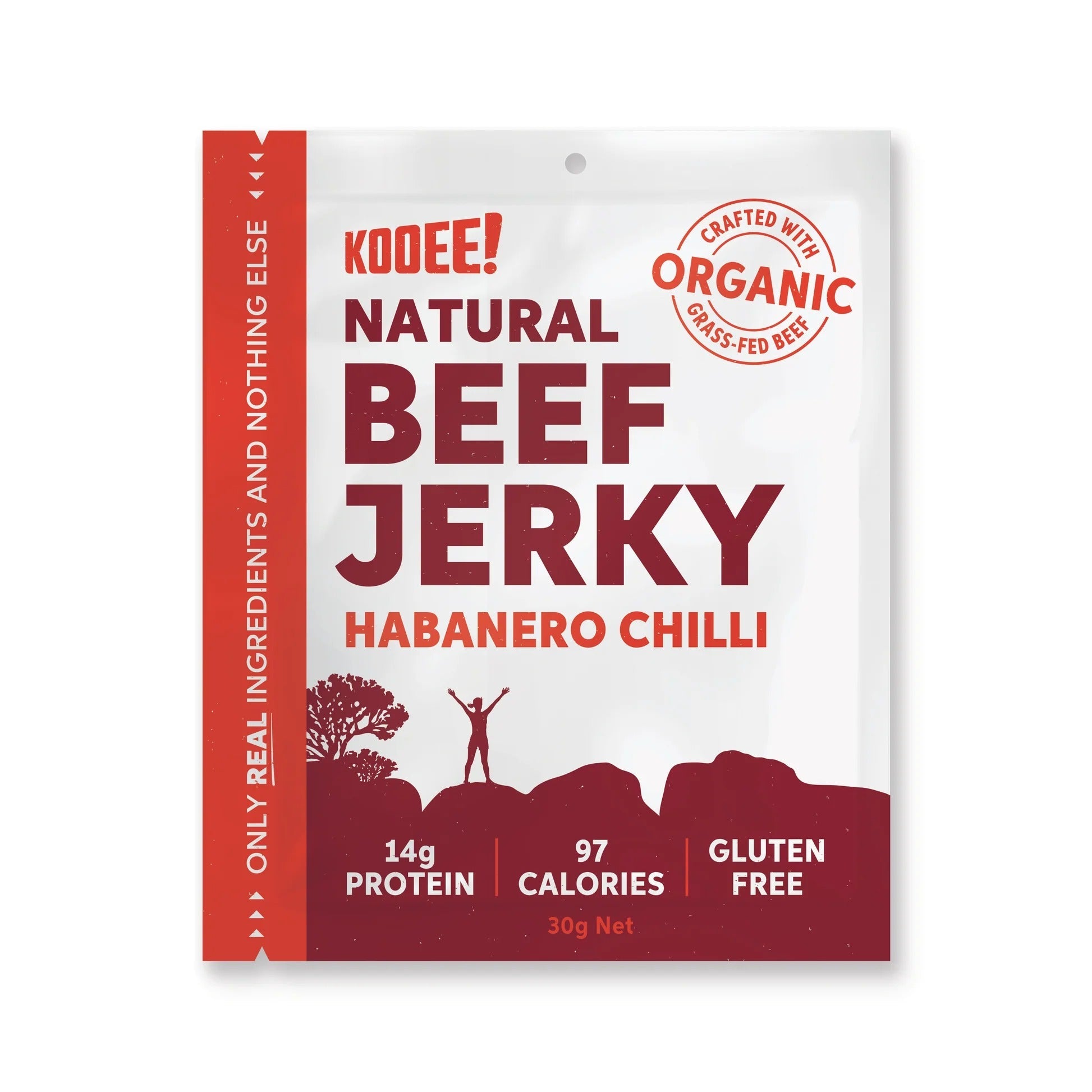 Grass Fed Beef Jerky - Habanero Chilli - 30g x 10 - Yo Keto