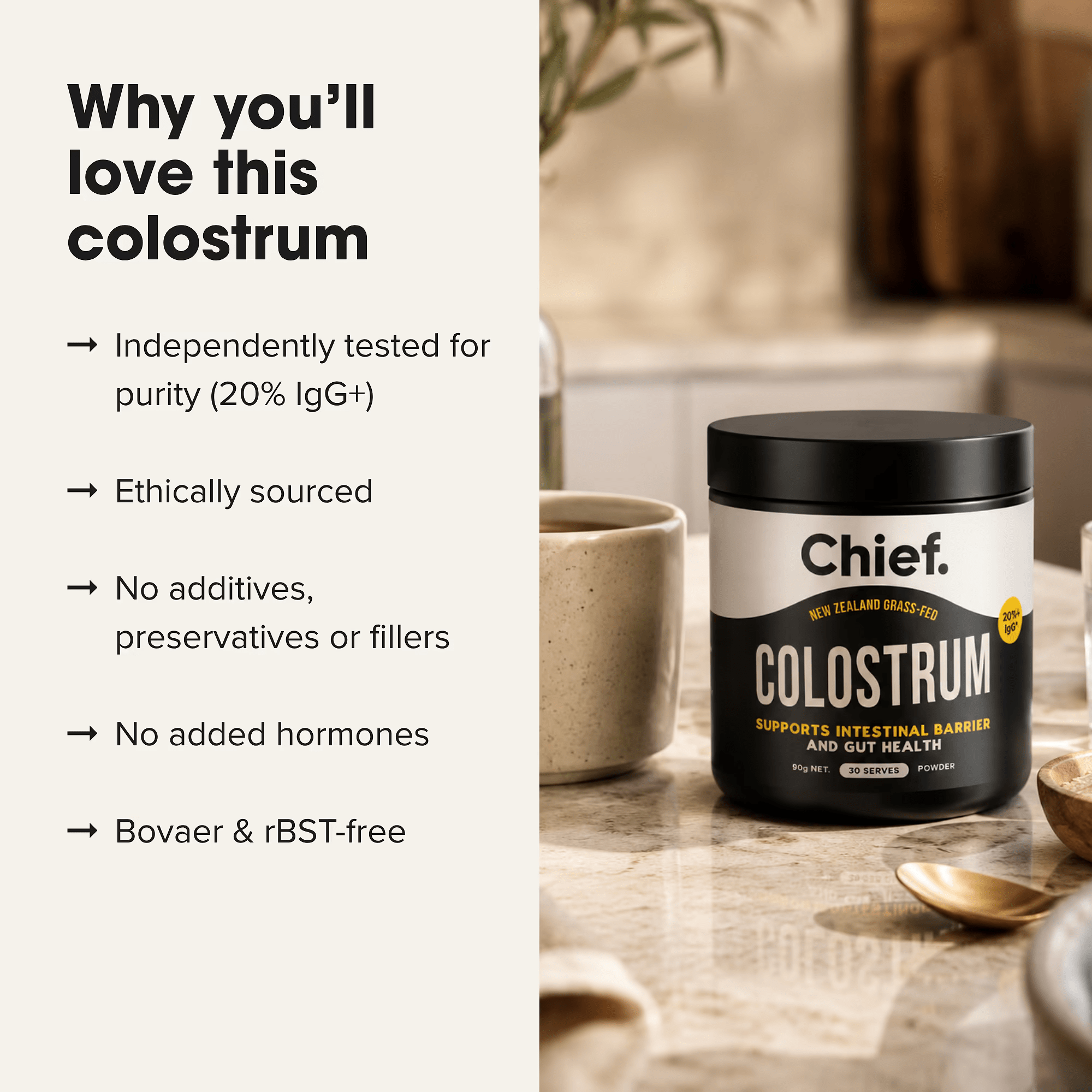 Gut Health Colostrum Powder - 90g