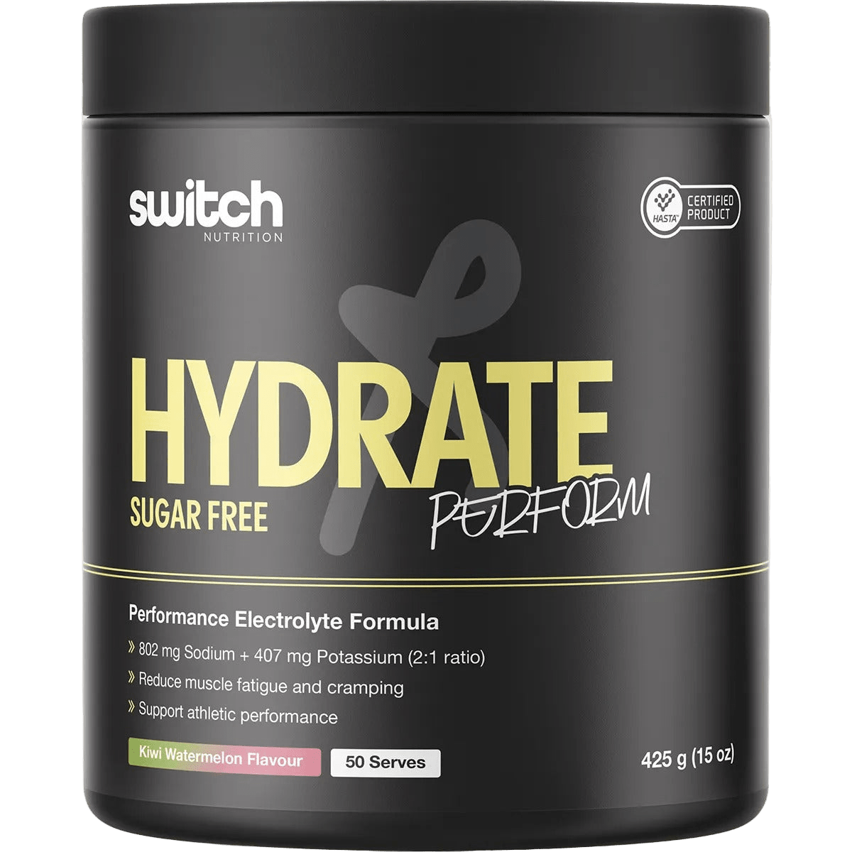 Hydrate Perform Sugar Free Kiwi Watermelon - 50 Serves - Yo Keto