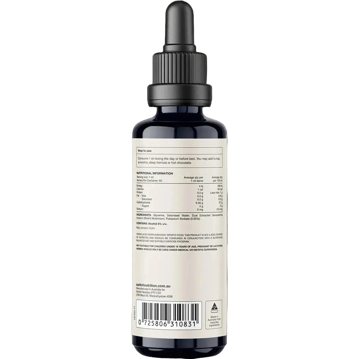 Reishi Double Strength 2:1 Mushroom Liquid Extract - 60ml