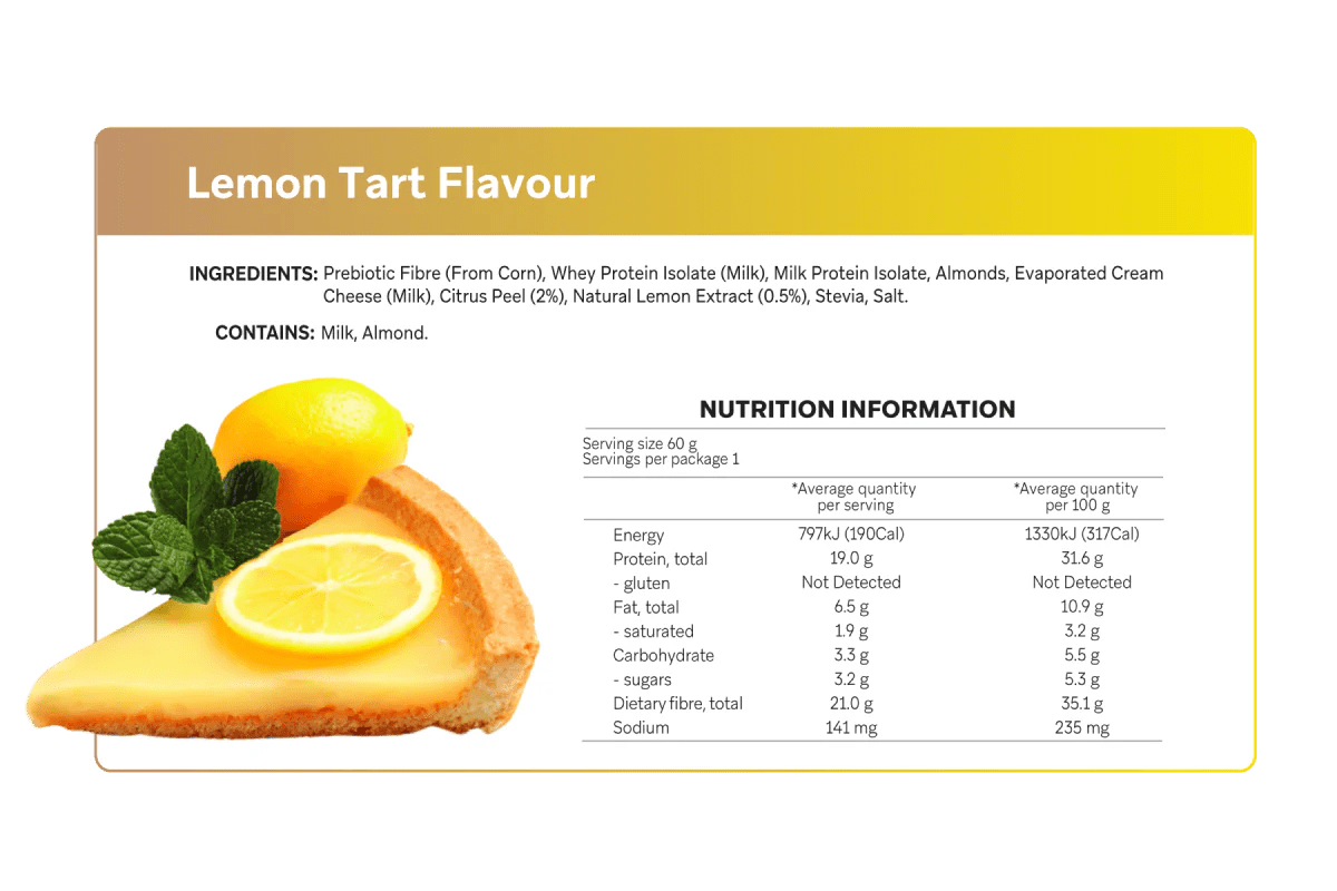 Lemon Tart Smart Protein Bars x 12 - Yo Keto