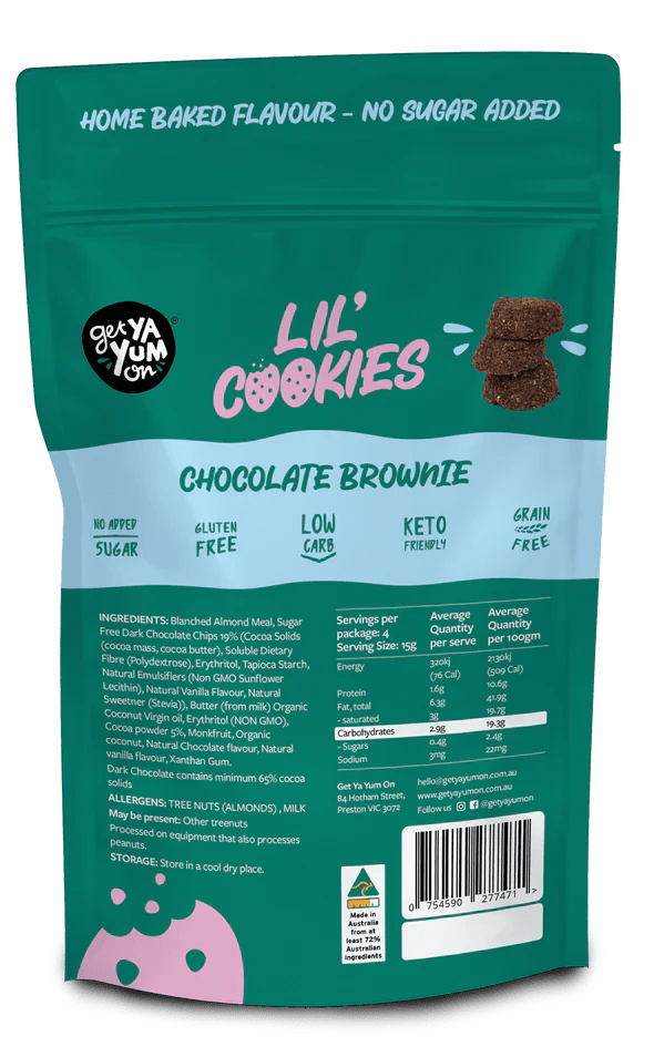 Lil' Cookies - Chocolate Brownie - 60g - Yo Keto