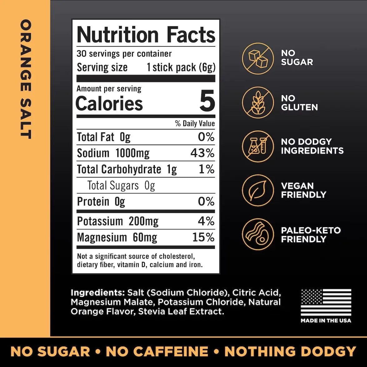 LMNT Orange Salt Electrolyte Mix - 30 Sticks