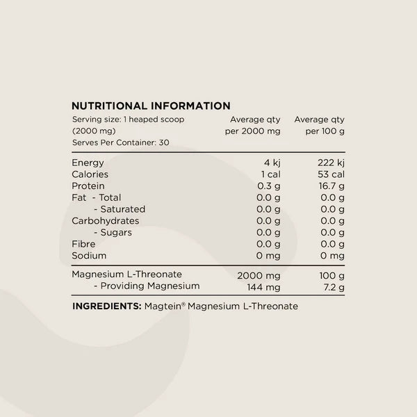 Mag3 - 100% Pure Magnesium L - Threonate - 60g - Yo Keto