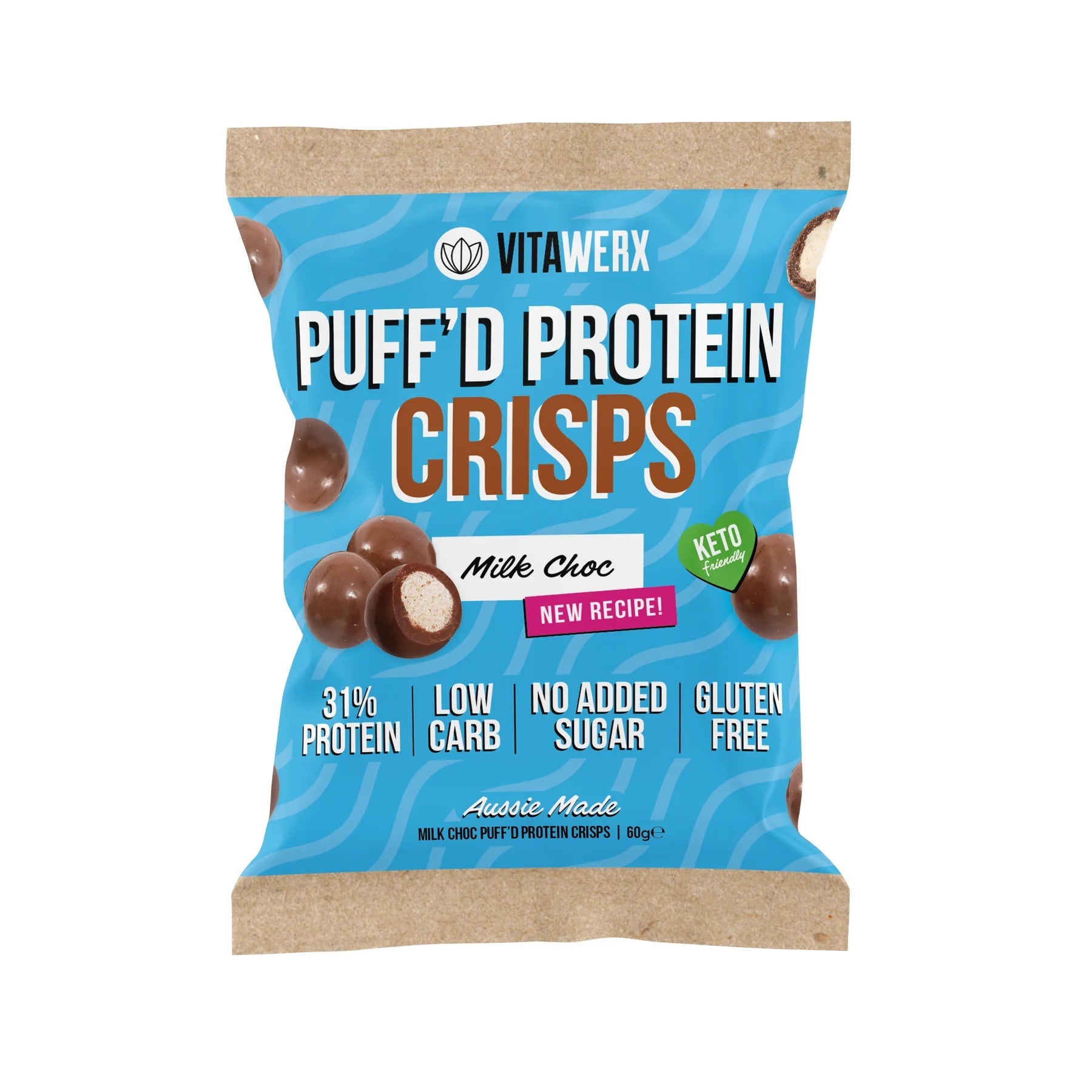 Milk Choc Puff'd Protein Crisps - Yo Keto