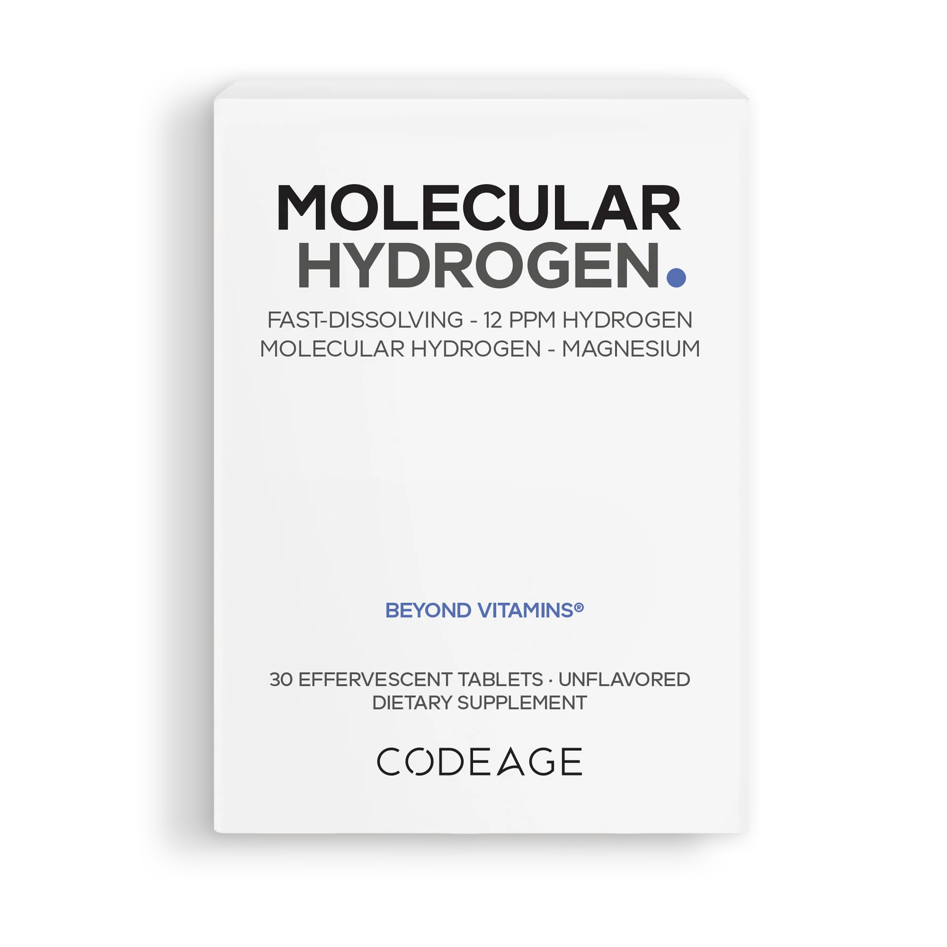 Molecular Hydrogen - Unflavored - 80 mg - 30 Tablets - Yo Keto