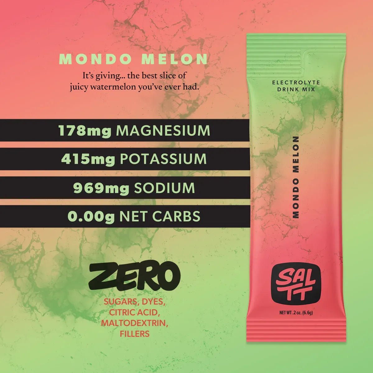 Mondo Melon Electrolyte Drink Mix - 30 Sticks