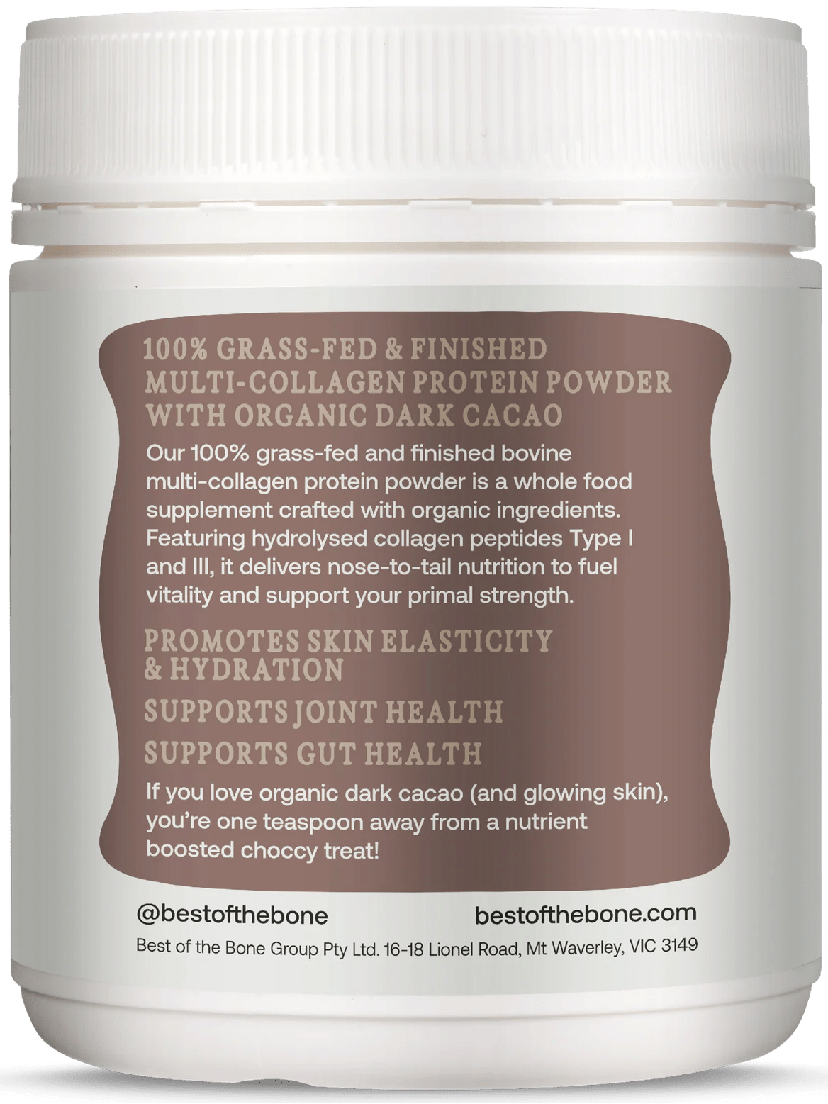 Multi - Collagen Protein Peptides - Raw Organic Cacao - 210g - Yo Keto