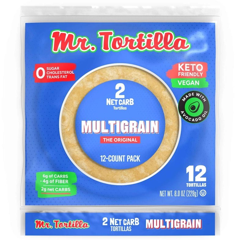 Multigrain Tortilla - 2 Net Carb - 12 Pack - Yo Keto