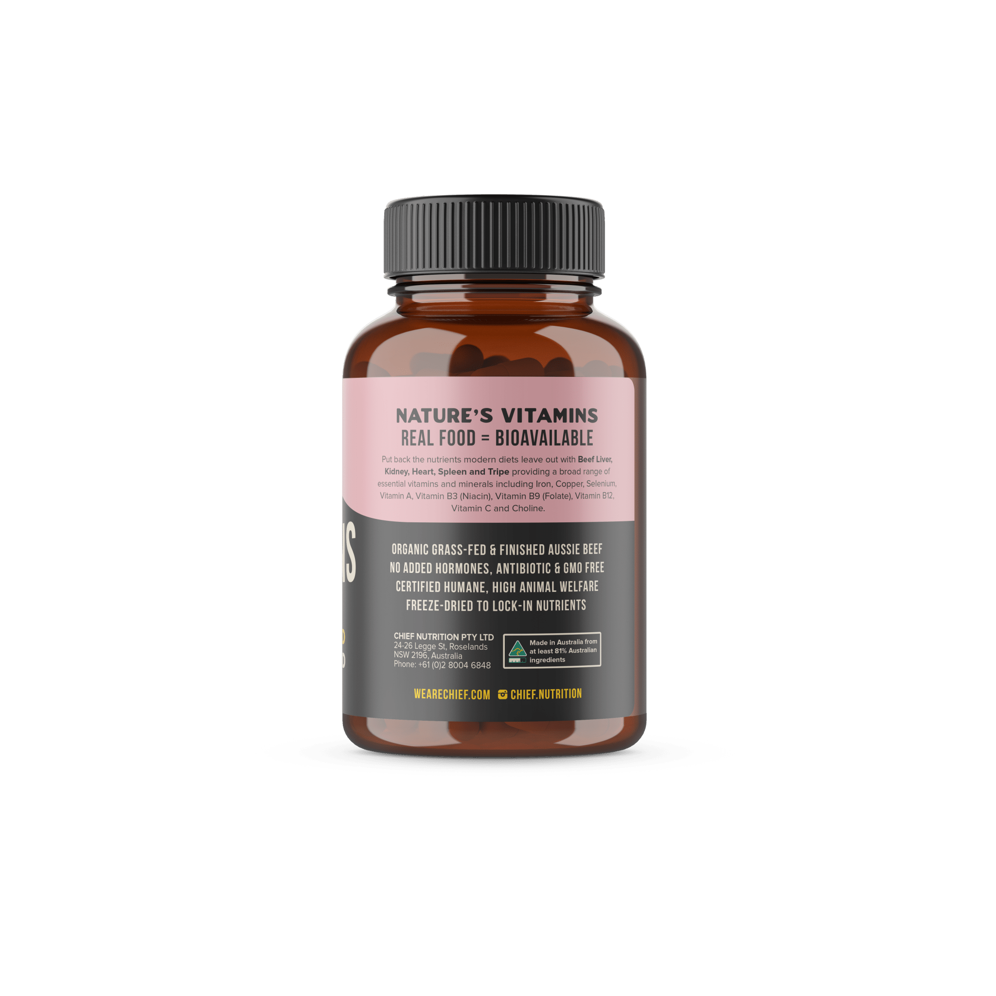 Multivitamin - Organic Beef Organs - 120 Capsules