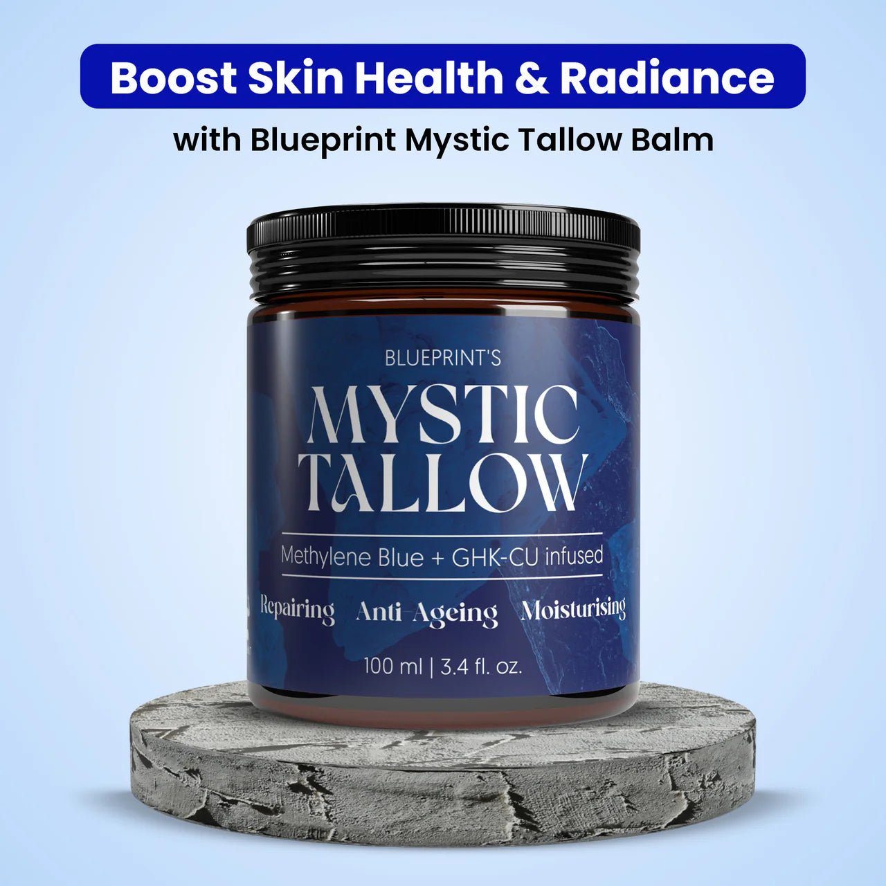 Mystic Tallow Balm - Methylene Blue and GHK - Cu Infused - 100ml - Yo Keto