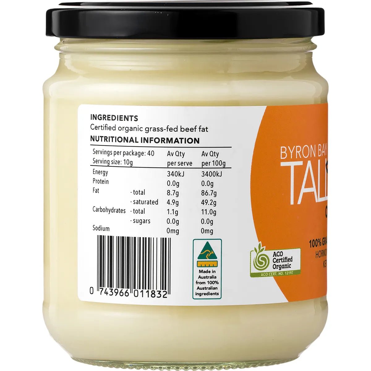 Organic Grass Fed Beef Tallow - 400g - Yo Keto