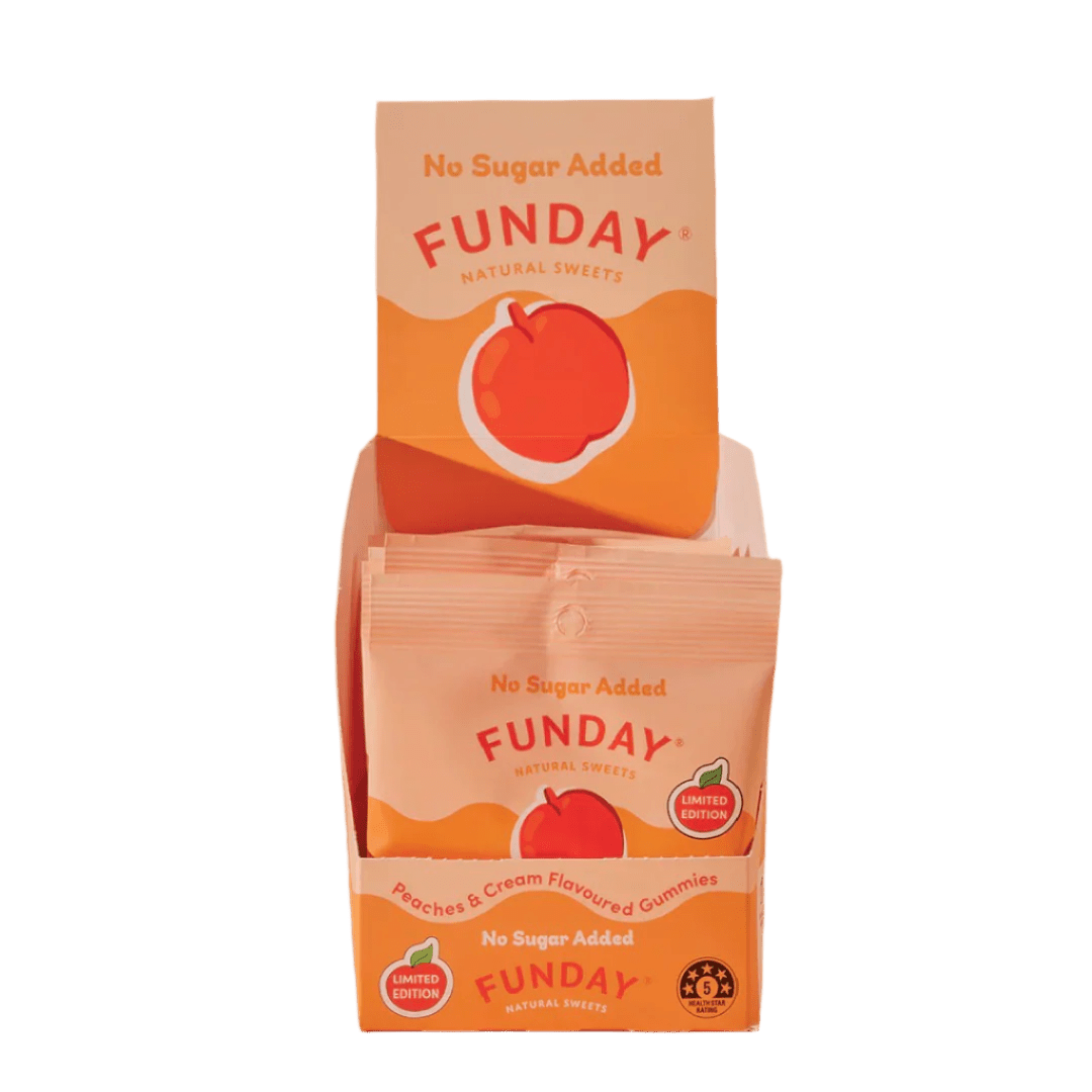 Peaches & Cream Gummies - 50g x 12 - Yo Keto