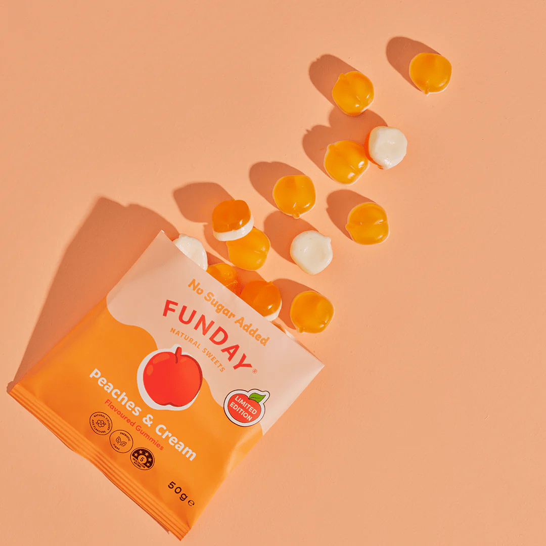 Peaches & Cream Gummies - 50g x 12 - Yo Keto