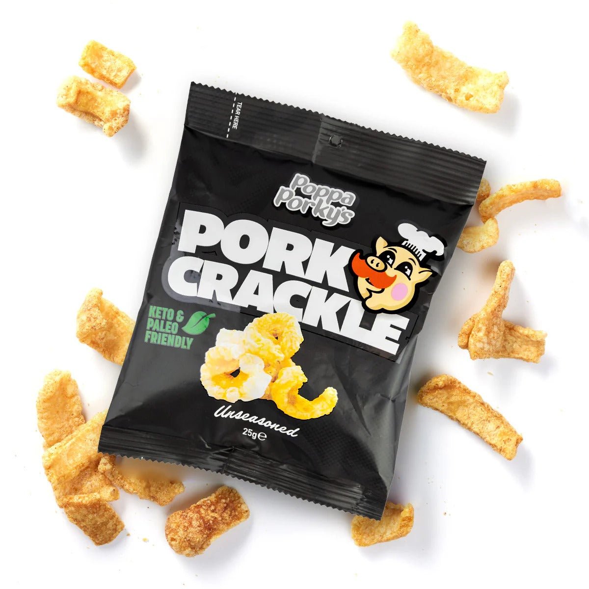 Pork Crackle - Unseasoned 25g x 6