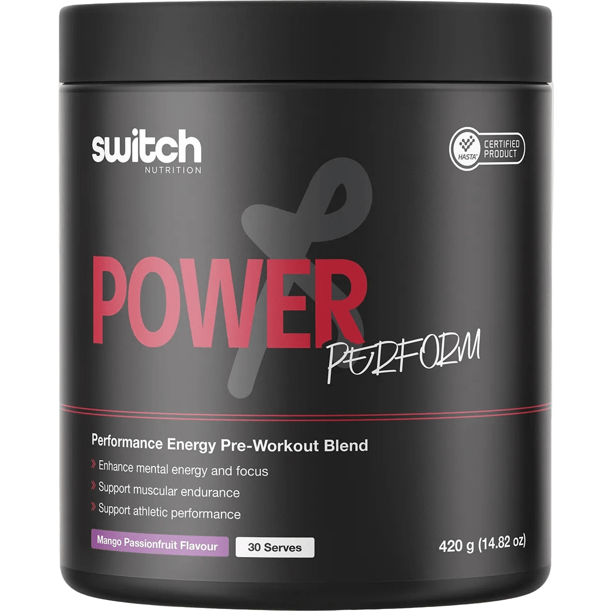 Power Perform Pre - Workout Blend - Mango Passionfruit - 30 Serves - Yo Keto