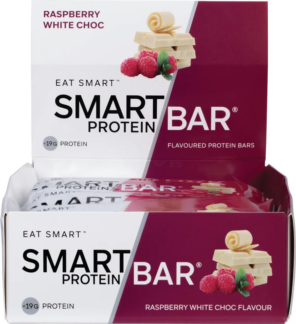 Raspberry White Chocolate Smart Protein Bar x 12 - Yo Keto
