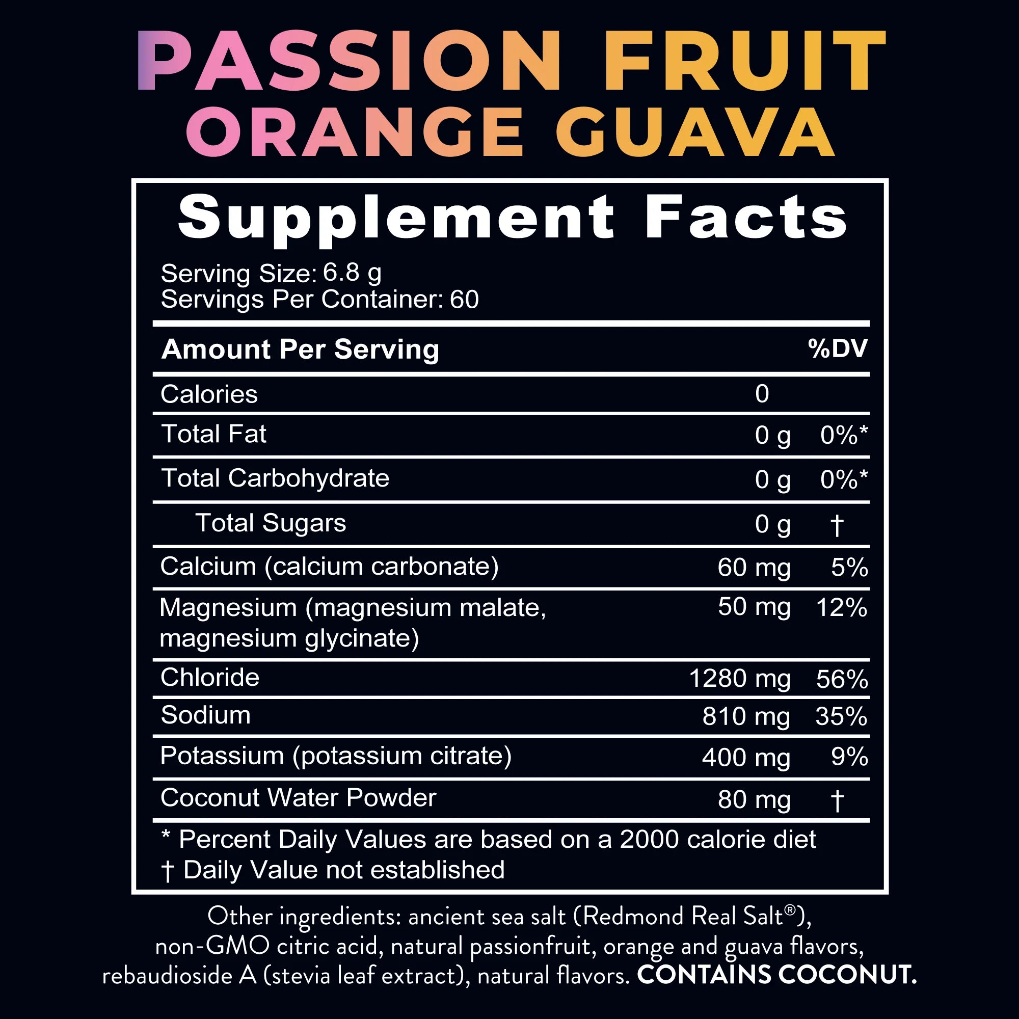 Re - Lyte Electrolyte Mix - Passionfruit Orange Guava - Tub - 60 Serves - Limited Edition - Yo Keto