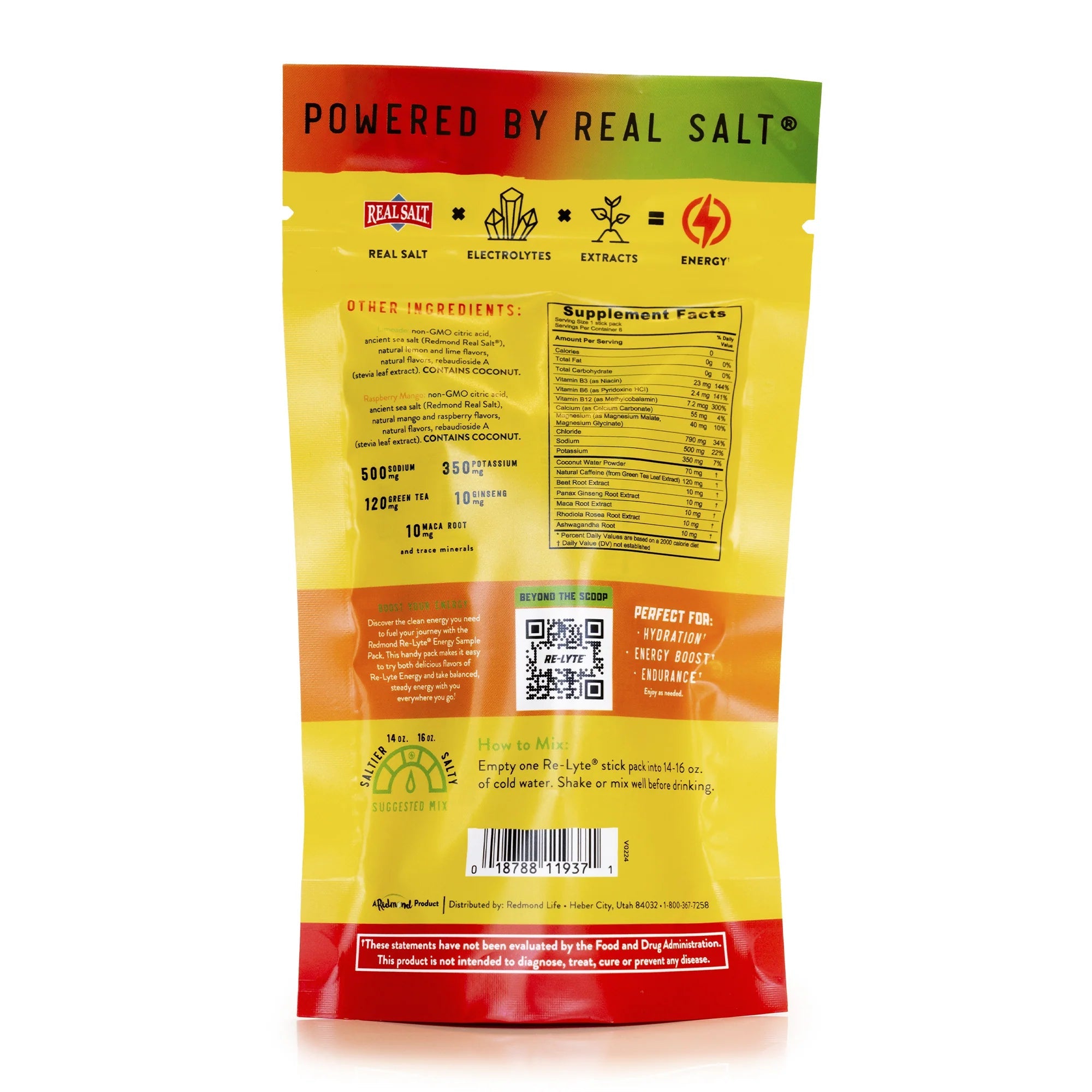 Re - Lyte Energy - Sample Pack - 6 sticks - Yo Keto