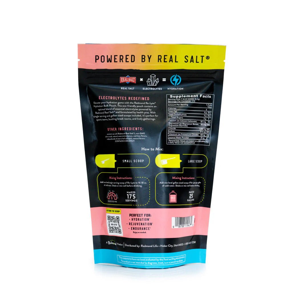 Re - Lyte Hydration - Watermelon Lime - Bulk Pouch - 175 Servings - Yo Keto