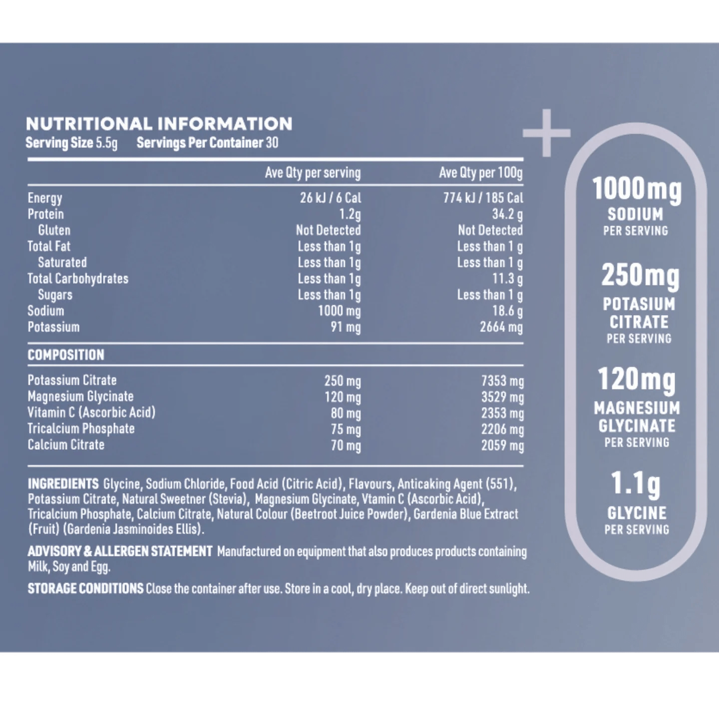 ReVitalise Electrolyte+ Drink - Salty Grape - 30 Serves - Yo Keto