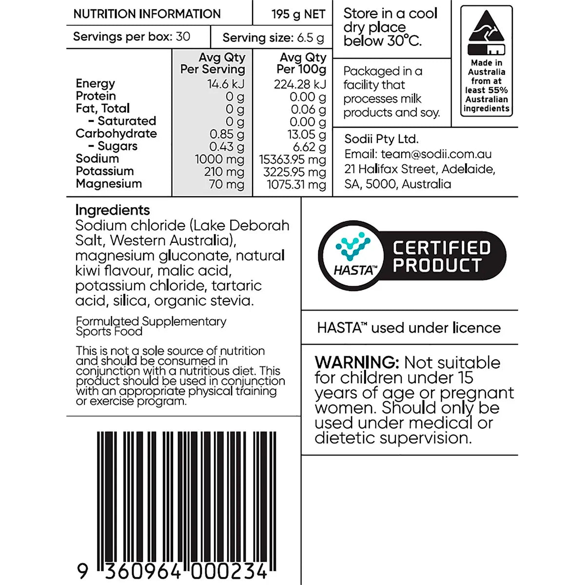 Salty Kiwi - 30 Sachets - Yo Keto