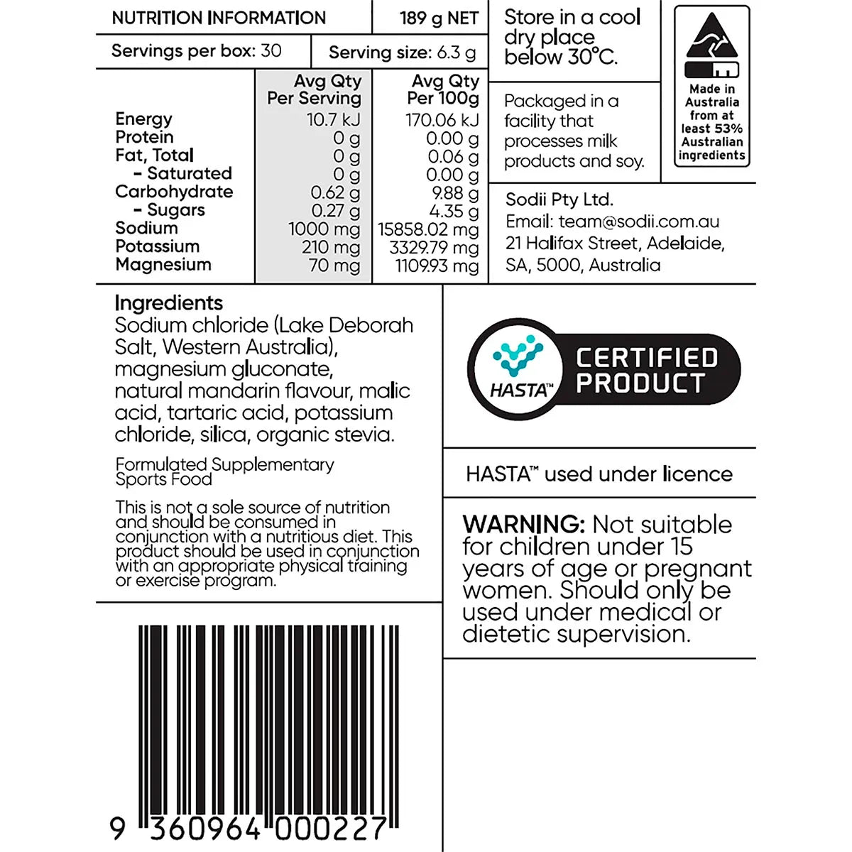 Salty Mandarin - 30 Sachets - Yo Keto