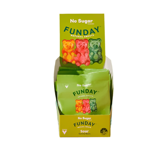 Sour Vegan Gummy Bears - 50g x 12 - Yo Keto